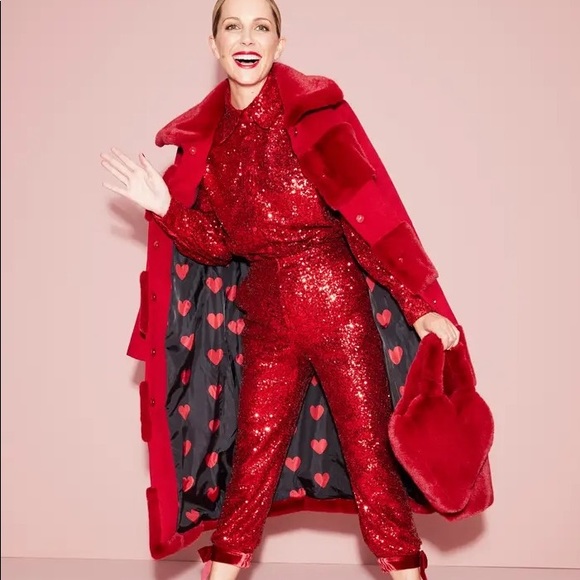 Halogen Atlantic-Pacific Faux Fur Tiered Stripe Long Coat - Picture 2 of 7